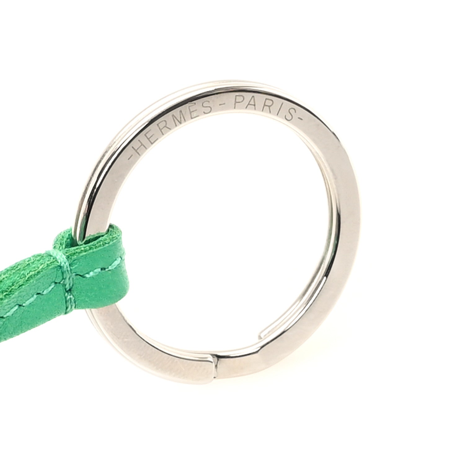 Hermes Lambskin Carmen Tassel Key Holder Menthe 3 of 3