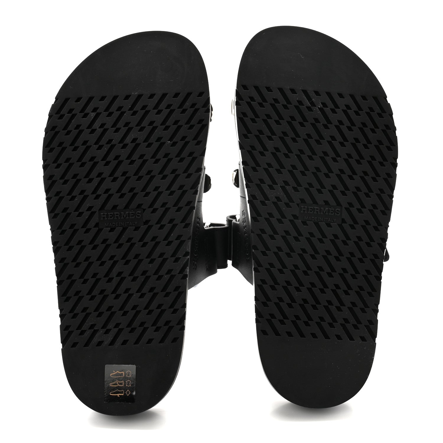Hermes Calfskin Medor Studded Womens Chypre Sandals 35 Black 5 of 9