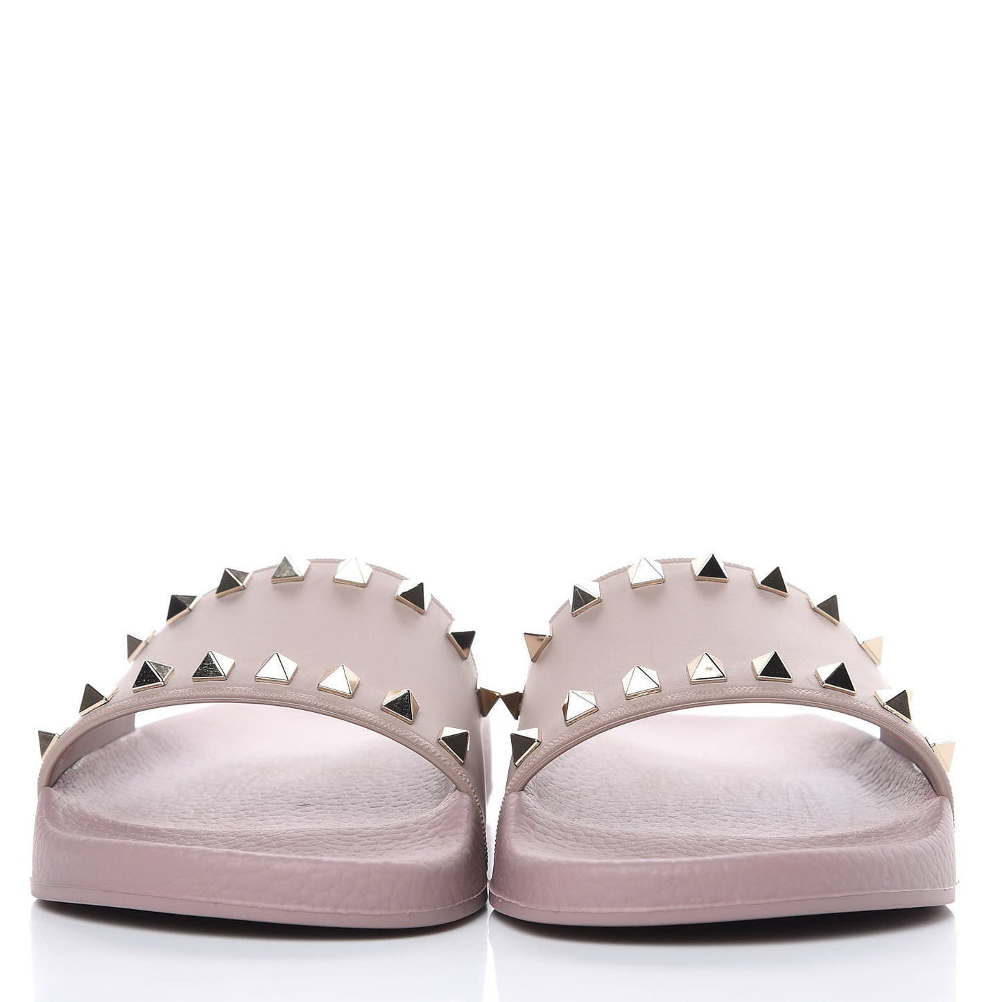 Rubber Rockstud Slide Sandals 37 Poudre