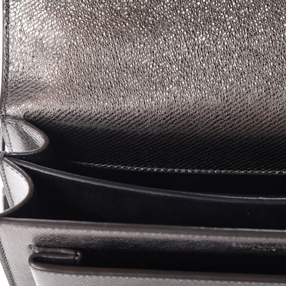 Saint Laurent Metallic Grained Calfskin Medium Monogram Sunset Dark Silver 9 of 12