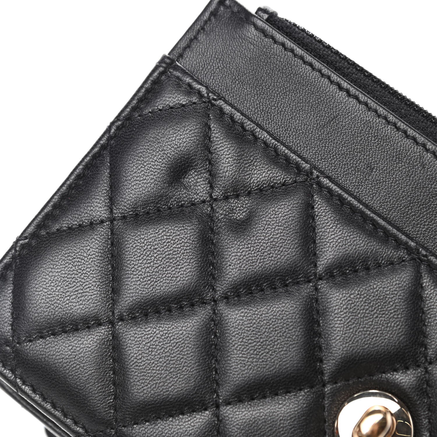 Chanel Lambskin Quilted Trendy CC Wallet On Chain WOC Black 4 of 4
