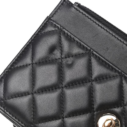 Chanel Lambskin Quilted Trendy CC Wallet On Chain WOC Black 4 of 4