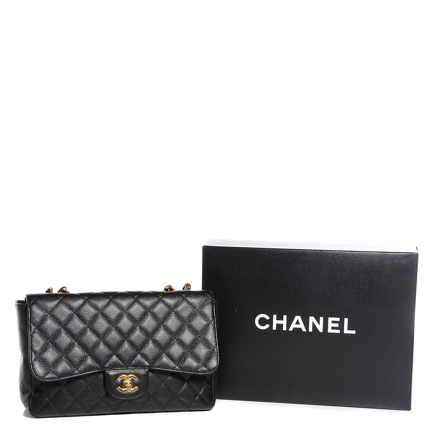 Chanel Caviar Jumbo Single Flap Black 3 of 11