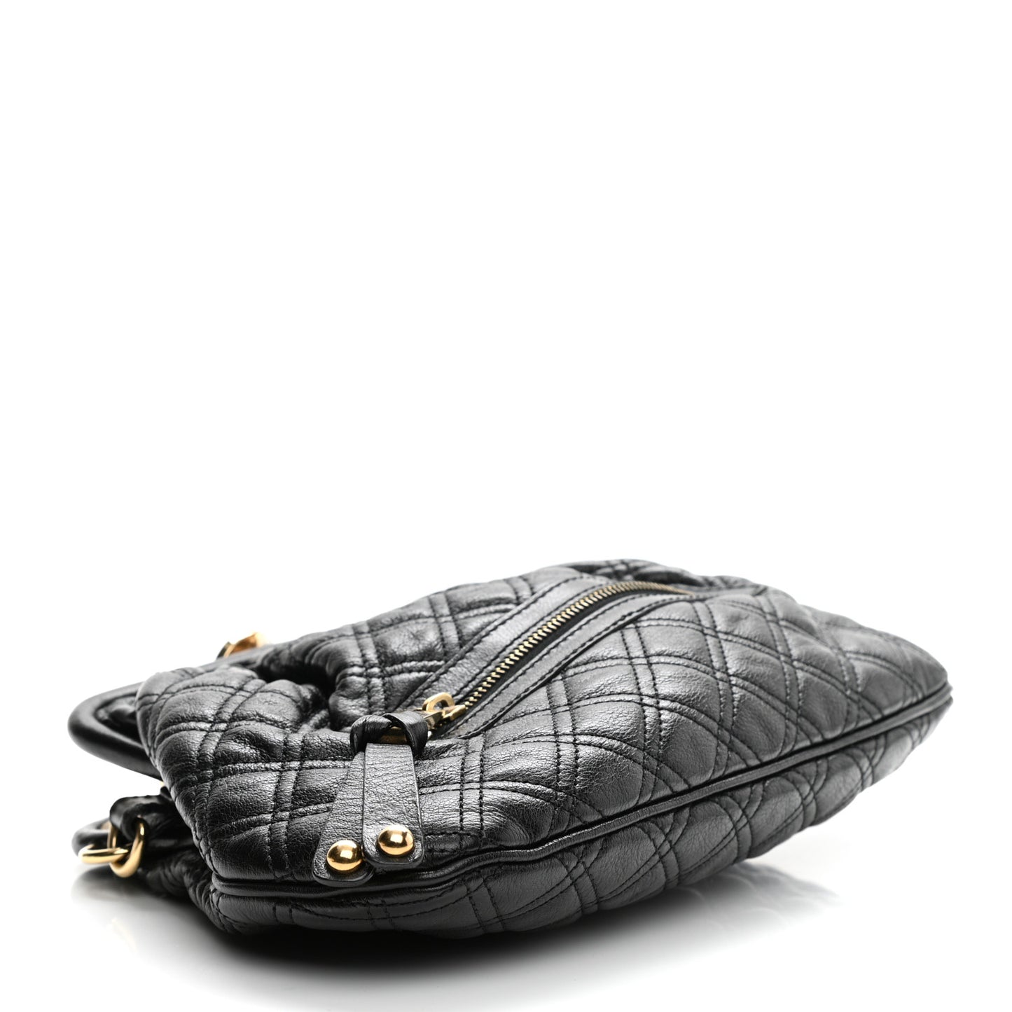 Calfskin Quilted Little Stam Black