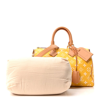 Louis Vuitton Calfskin Monogram Speedy P9 Bandouliere 25 Jaune Mat 3 of 10