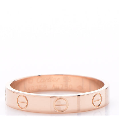 Cartier 18K Pink Gold 3.5mm LOVE Wedding Band Ring 58 8.5 1 of 5