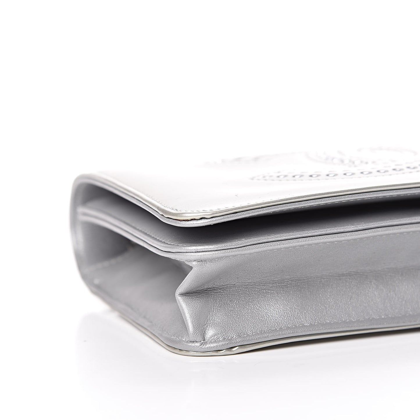 Patent Strass Wallet On Chain WOC Silver