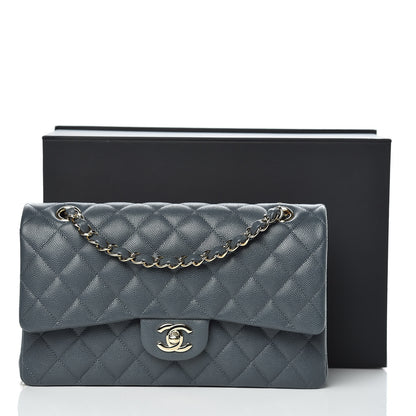 Chanel Caviar Quilted Medium Double Flap Dark Grey 11 of 11