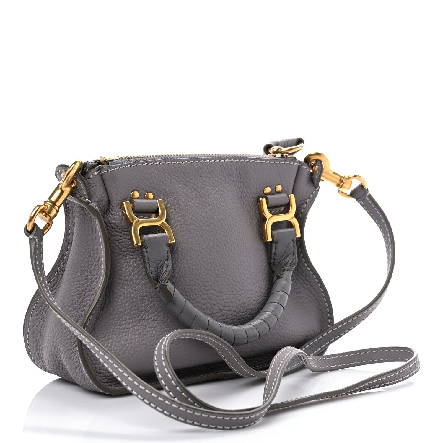 Chloe Calfskin Mini Marcie Satchel Cashmere Grey 3 of 12