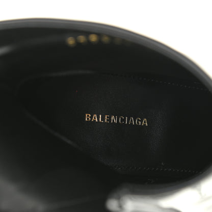 Balenciaga Patent BB Pointy Toe Ankle Booties 37 Black 6 of 8