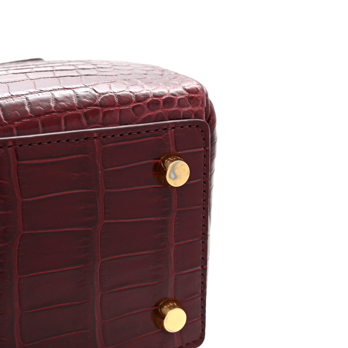 Celine Crocodile Small 16 Top Handle Bag Light Burgundy 12 of 12