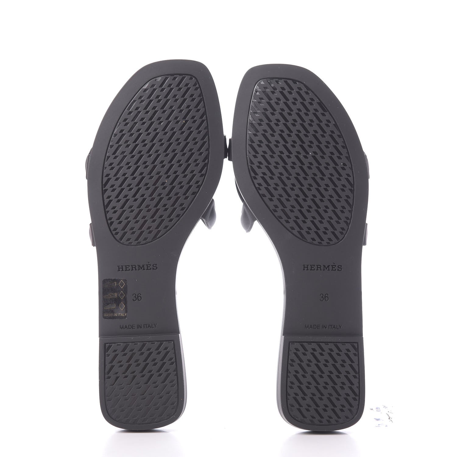 Hermes Rubber Aloha Sandals 36 Black 7 of 10