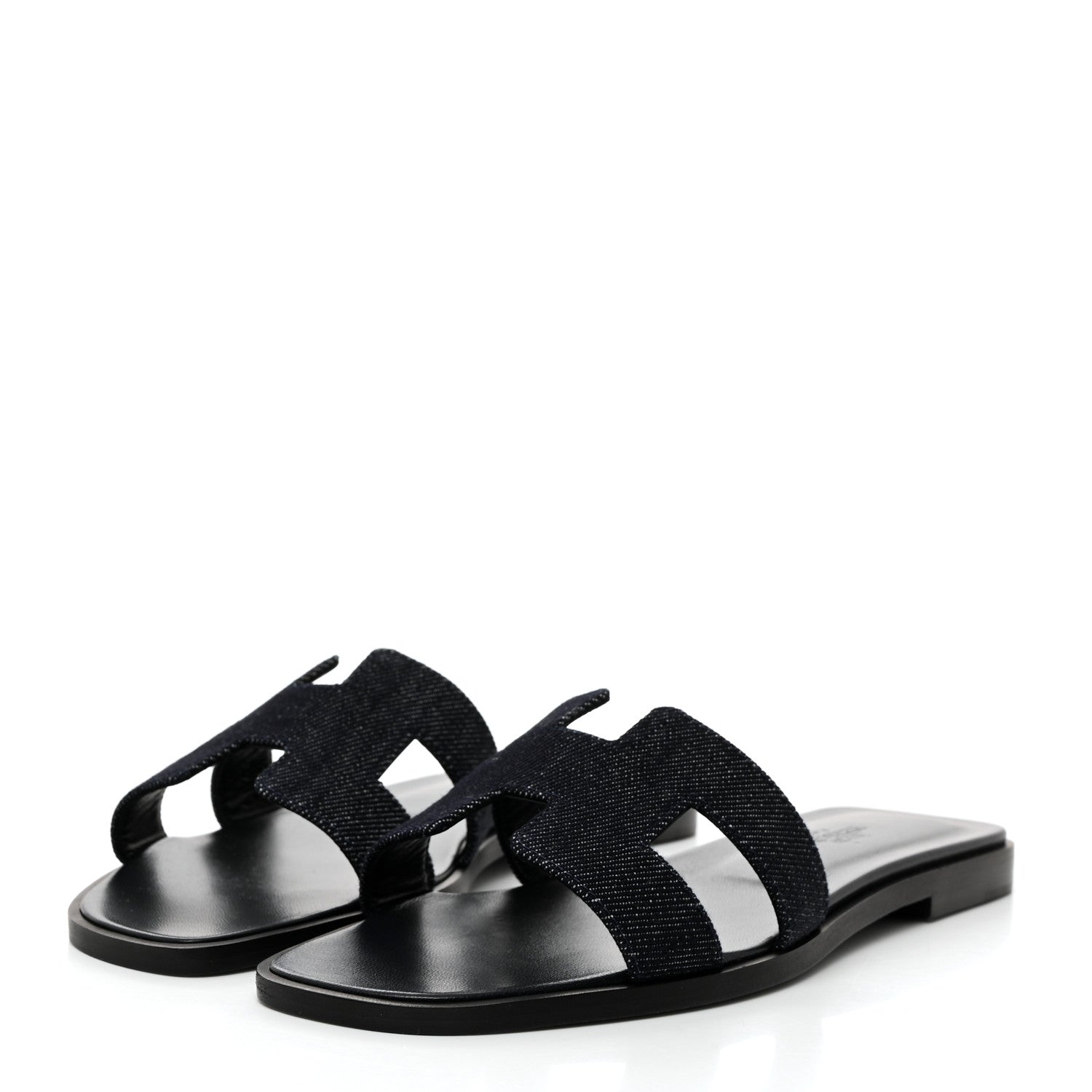 Hermes Denim Canvas Oran Sandals 36 Bleu Brut 3 of 9