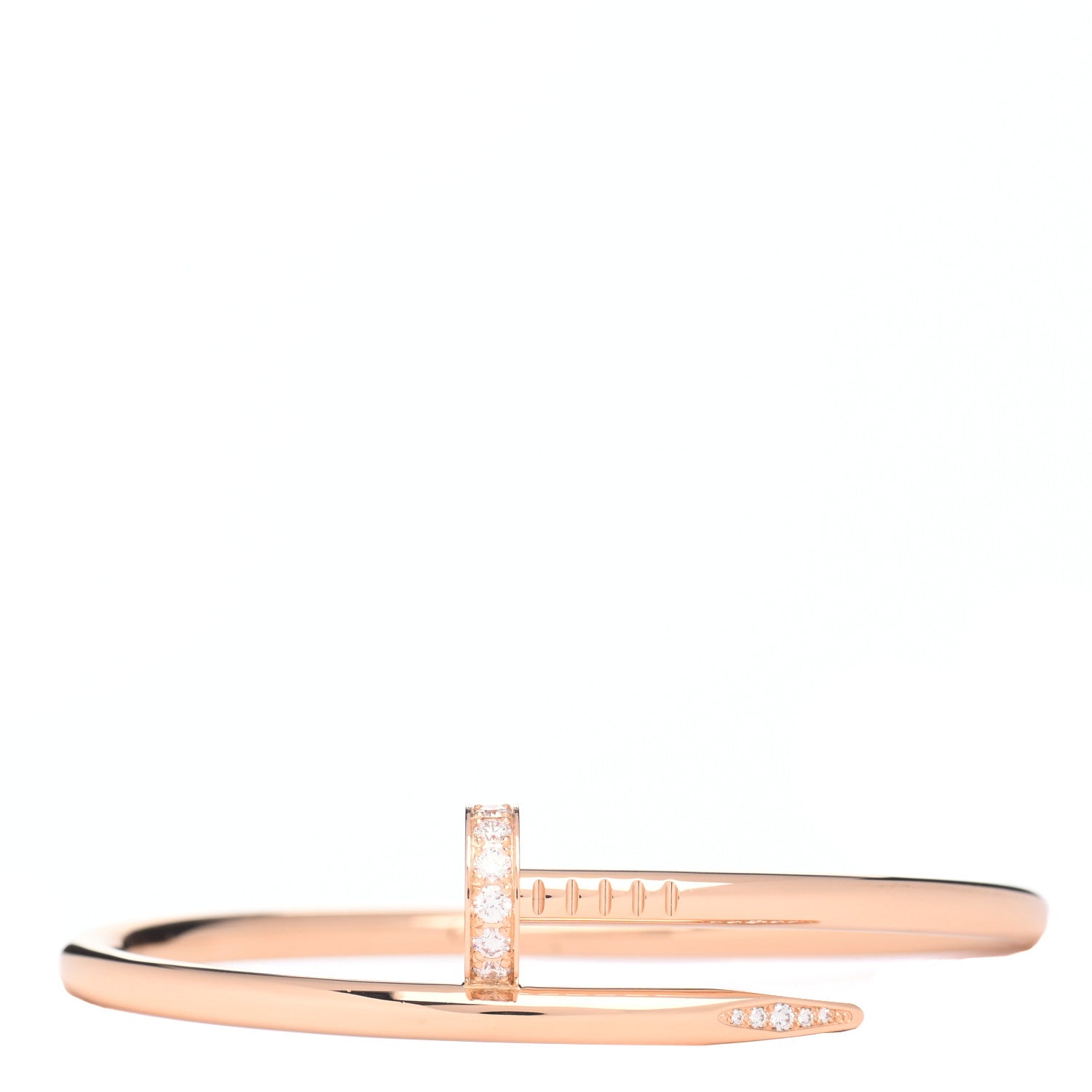 Cartier 18K Pink Gold Diamond Juste Un Clou Bracelet 16 1 of 5