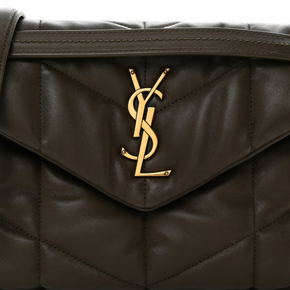 Saint Laurent Lambskin Quilted Small Loulou Puffer Monogram Chain Satchel Dark Ganache 8 of 10