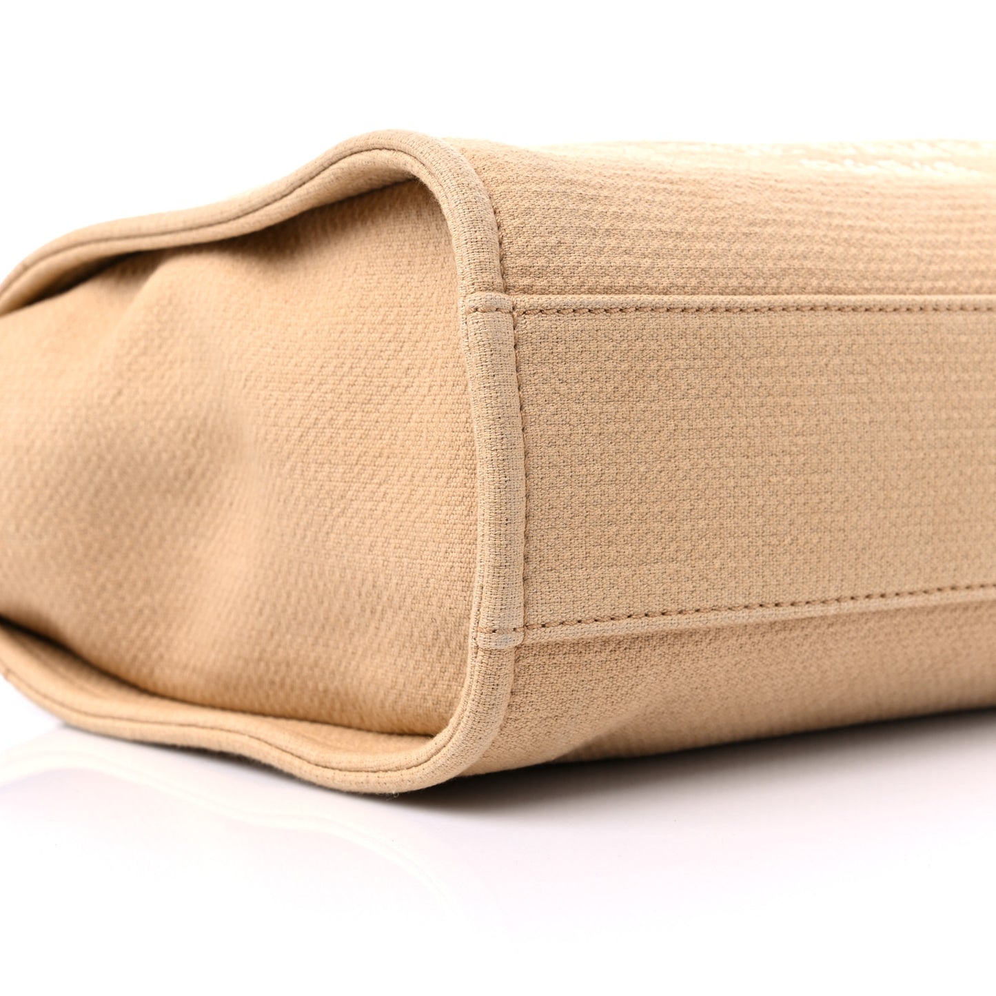 Mixed Fibers Small Deauville Tote Beige