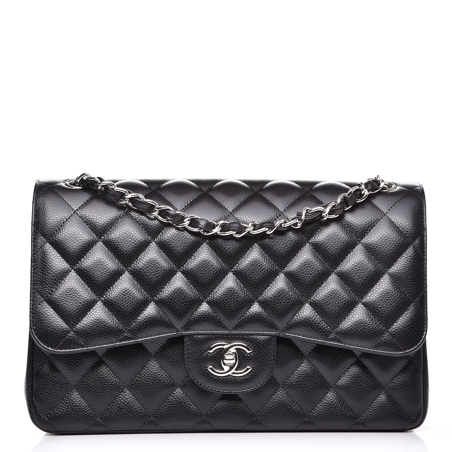 Chanel Caviar Quilted Jumbo Double Flap Black 1 of 8