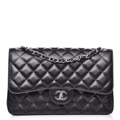 Chanel Caviar Quilted Jumbo Double Flap Black 1 of 8