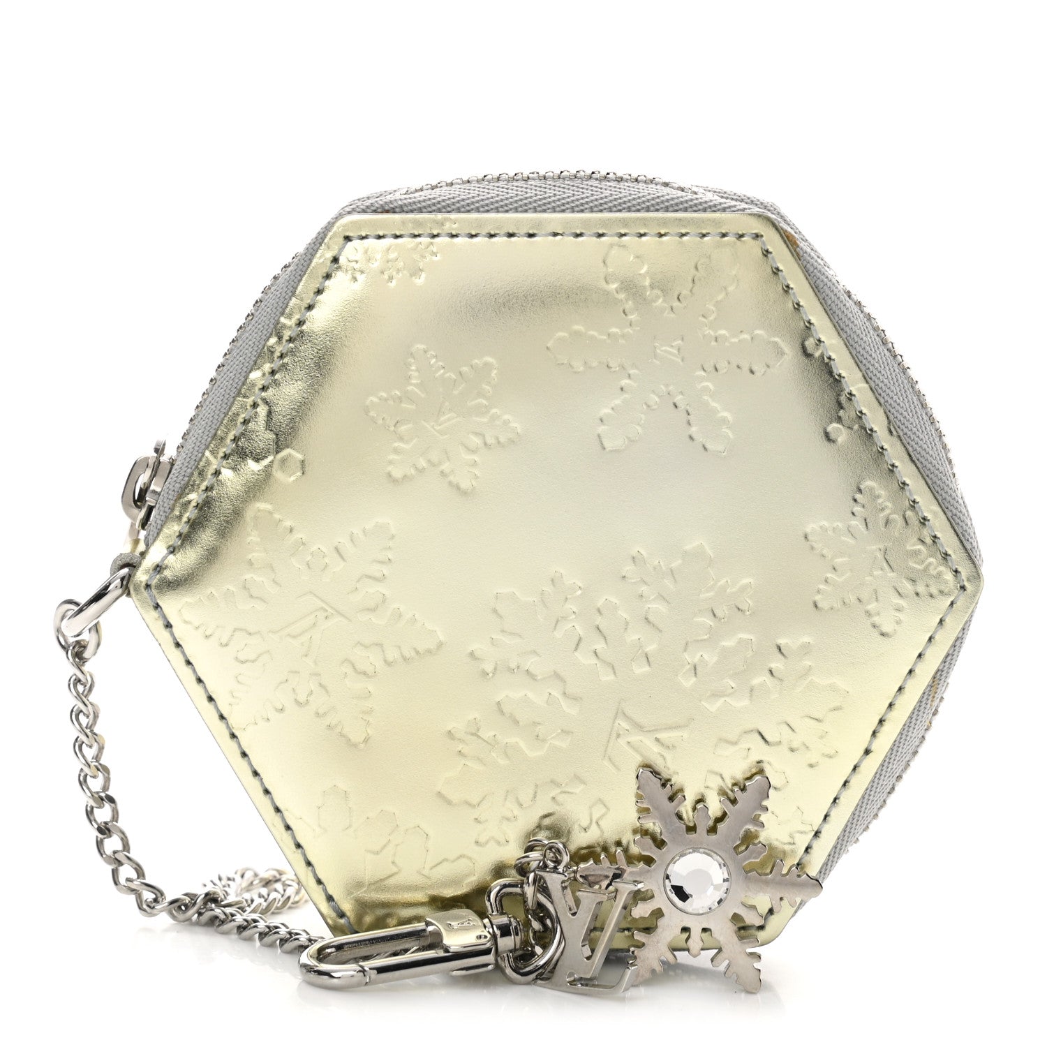 Louis Vuitton Vernis Folcon Snowflake Coin Purse MM Silver 1 of 10
