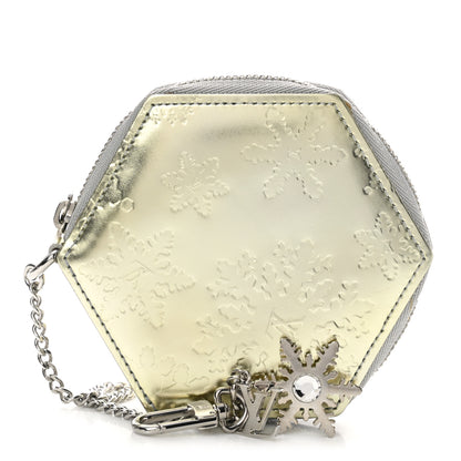 Louis Vuitton Vernis Folcon Snowflake Coin Purse MM Silver 1 of 10