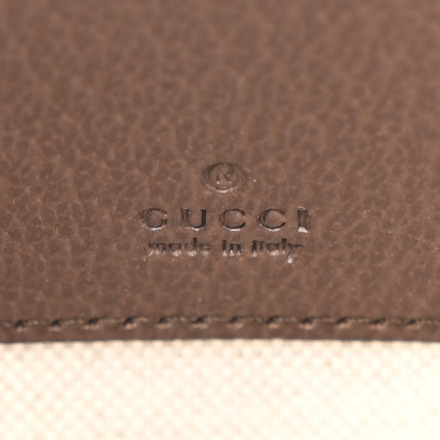 GG Supreme Monogram Web Ophidia Wristlet Pouch Brown