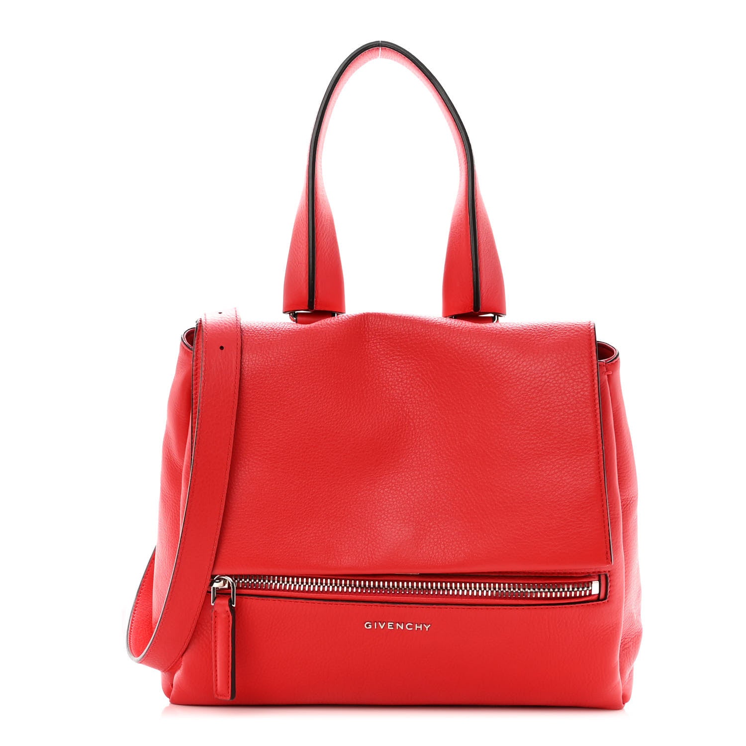 Givenchy Waxy Grained Calfskin Mini Pandora Pure Flap Bag Medium Red 1 of 9