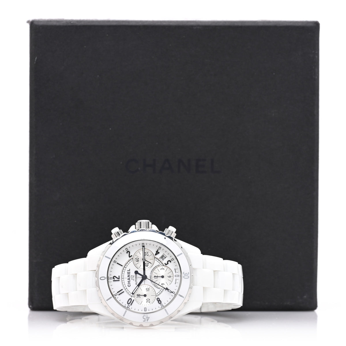 Chanel Stainless Steel Ceramic 41mm J12 Chronograph Automatic Watch White 5 of 5