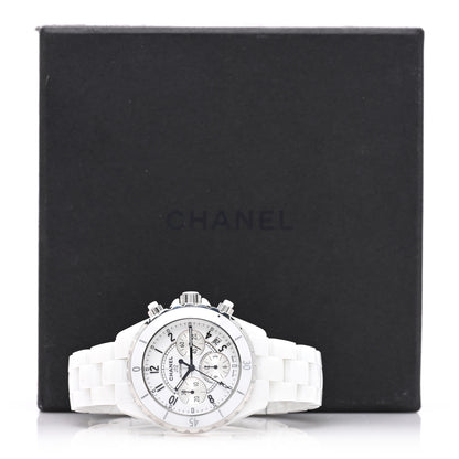 Chanel Stainless Steel Ceramic 41mm J12 Chronograph Automatic Watch White 5 of 5