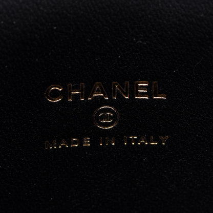 Chanel Lambskin Quilted Top Handle Mini Vanity Case With Chain Black 7 of 9