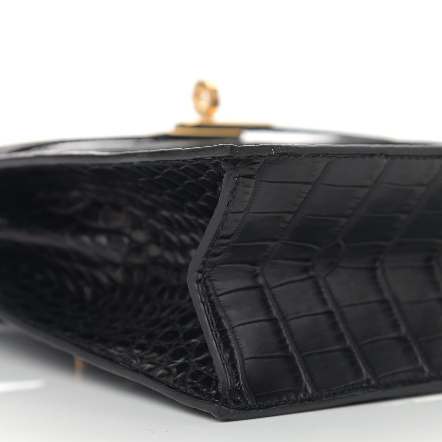 Matte Alligator Kelly Danse II Belt Bag Black