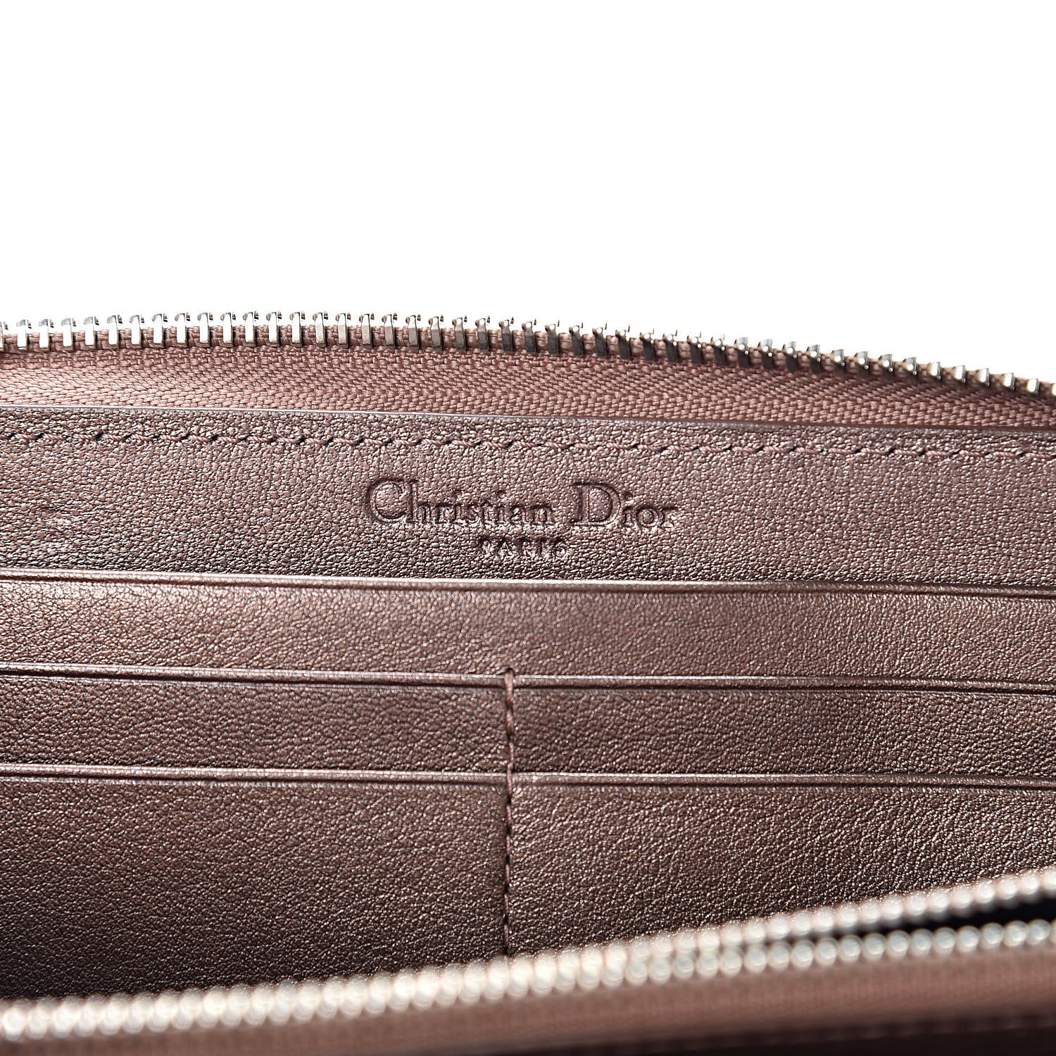Christian Dior Patent Cannage Zip Around Wallet 6 of 10