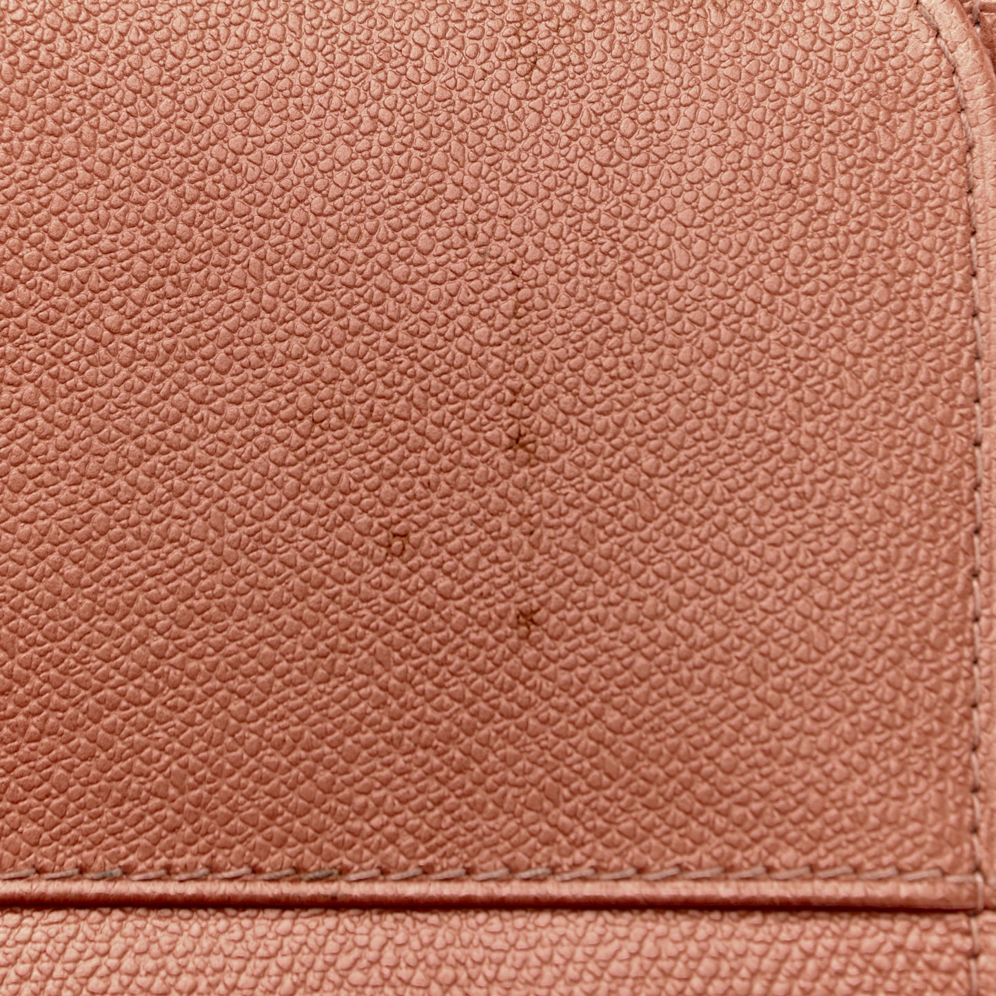 Grained Calfskin CC Button Wallet
