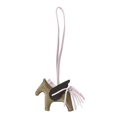Milo Lambskin Grigri Rodeo Pegase Horse Bag Charm PM Beige Marfa Mauve Pale Moka
