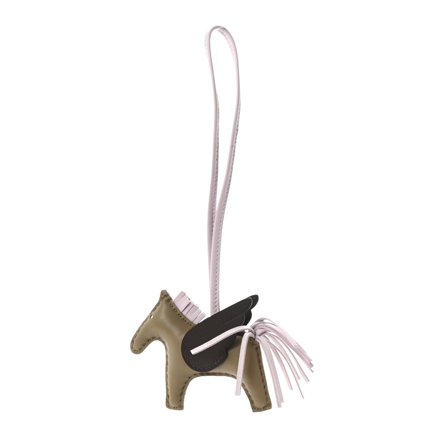 Milo Lambskin Grigri Rodeo Pegase Horse Bag Charm PM Beige Marfa Mauve Pale Moka