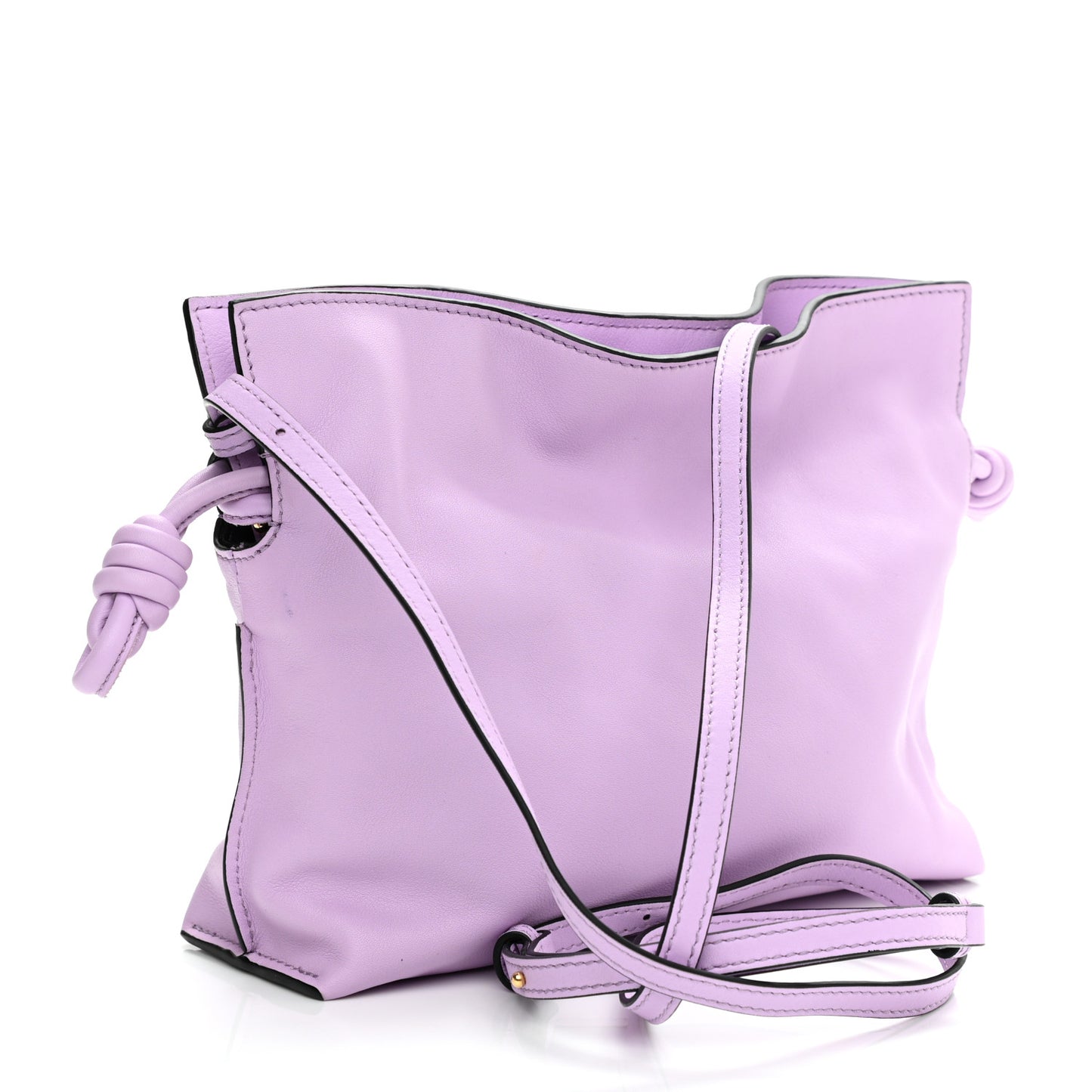 Calfskin Mini Flamenco Knot Clutch Orchid