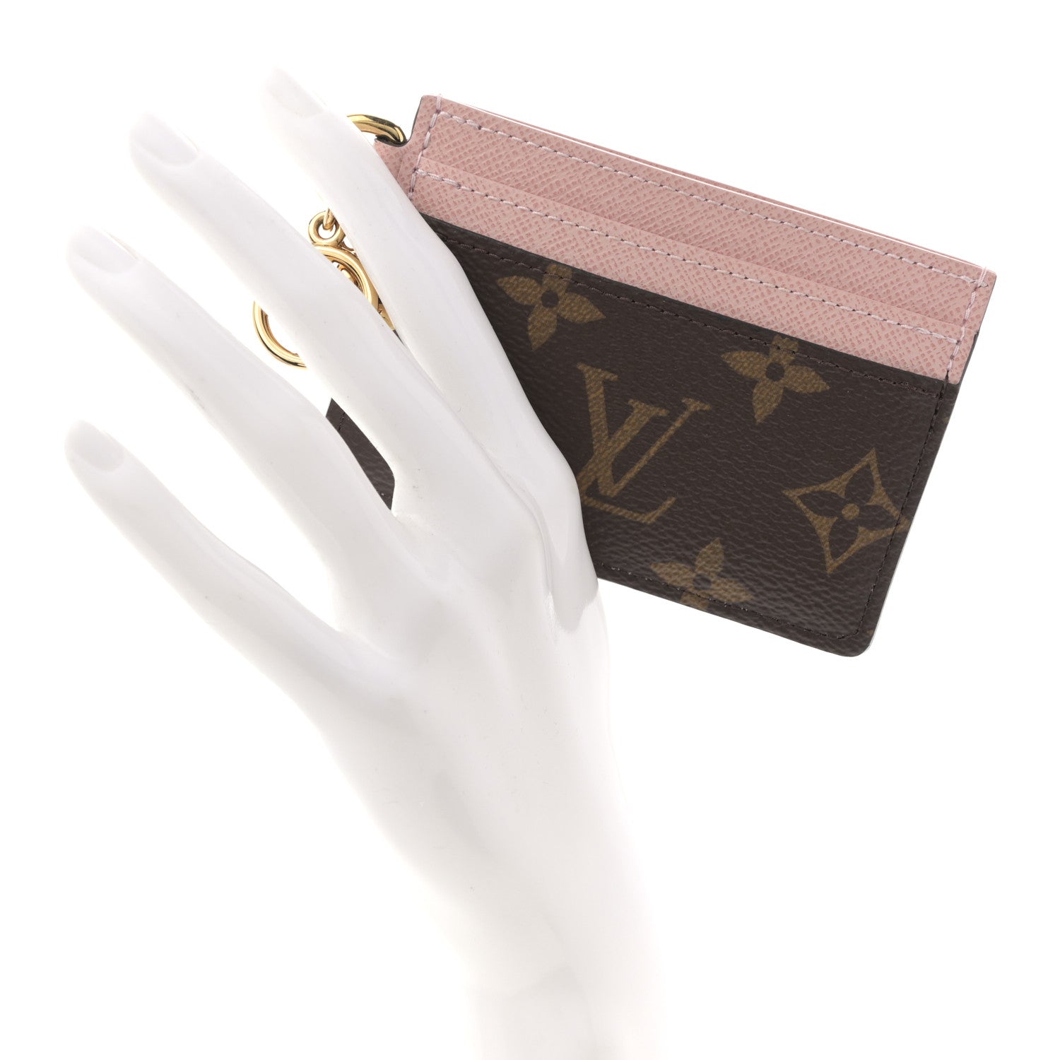Louis Vuitton Monogram LV Charms Card Holder Rose Ballerine 2 of 6