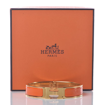 Hermes Enamel Narrow Clic Clac H Bracelet PM Orange 6 of 6