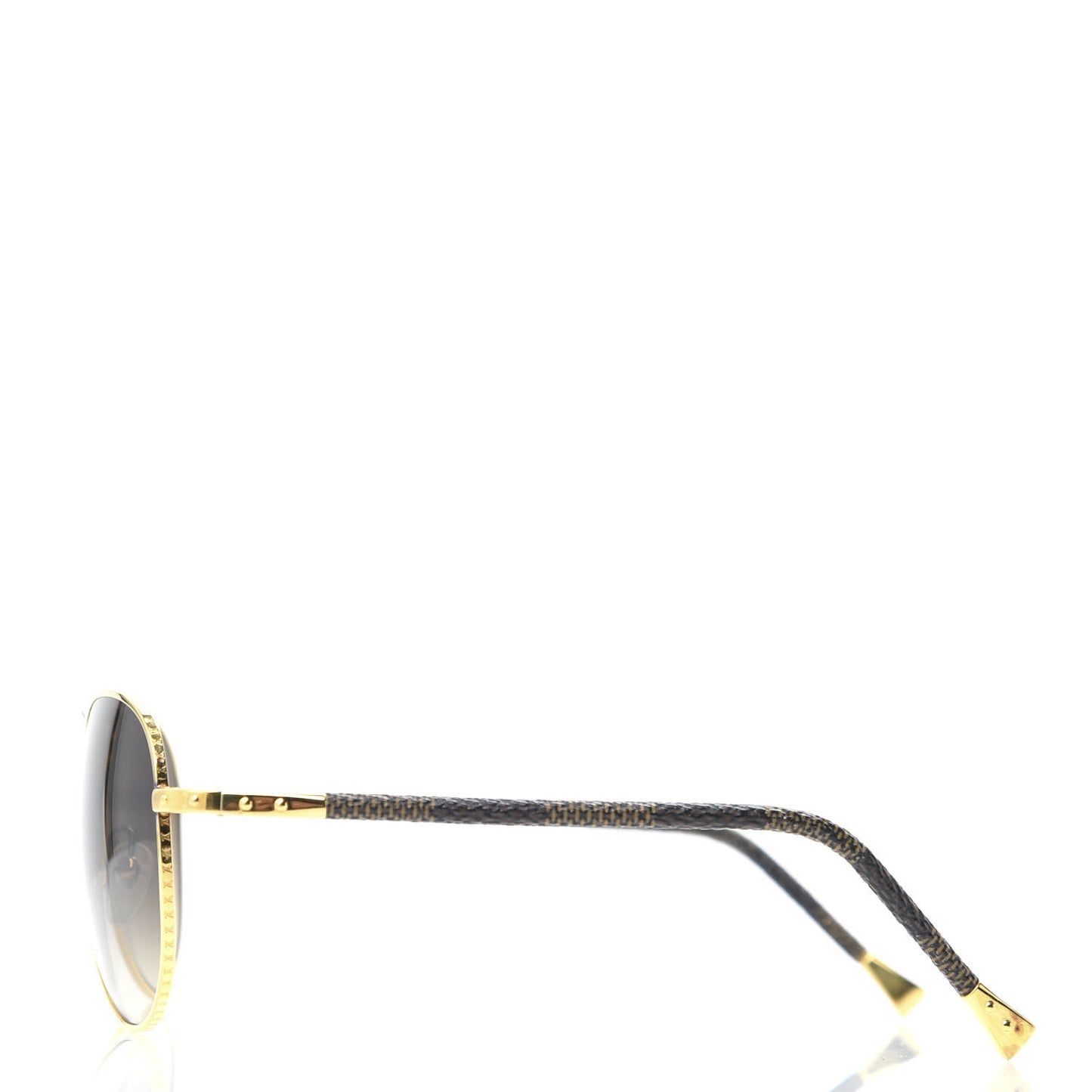 Damier Ebene Conspiration Pilote Aviator Sunglasses Z0202U Gold