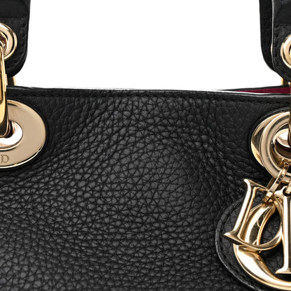 Christian Dior Bullcalf Small Diorissimo Tote Black Rose Indien 8 of 11