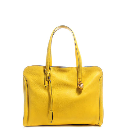 Alexander McQueen Leather Padlock Skull Tote Yellow 1 of 8