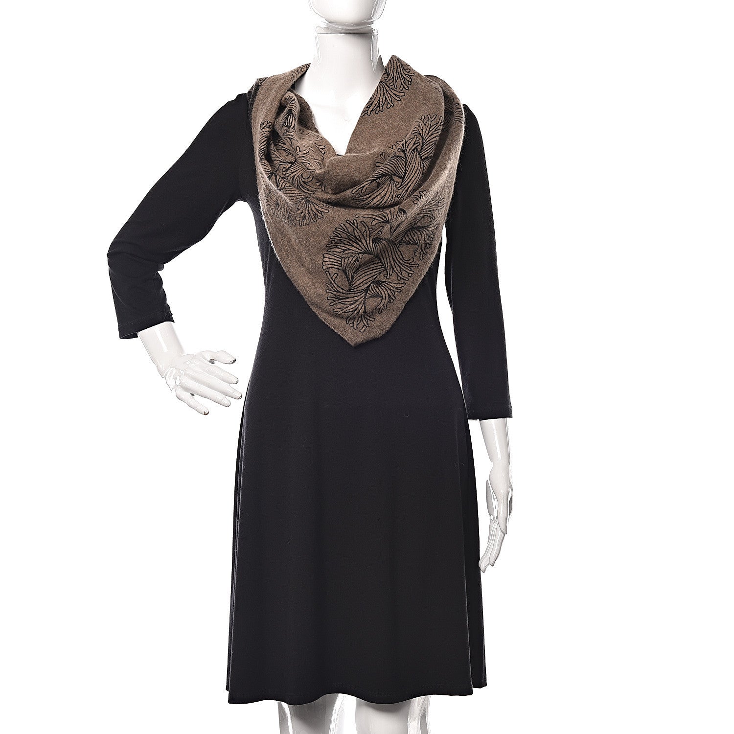Louis Vuitton Knit Cashmere Silk Circle Rope Bandana Brown 2 of 6