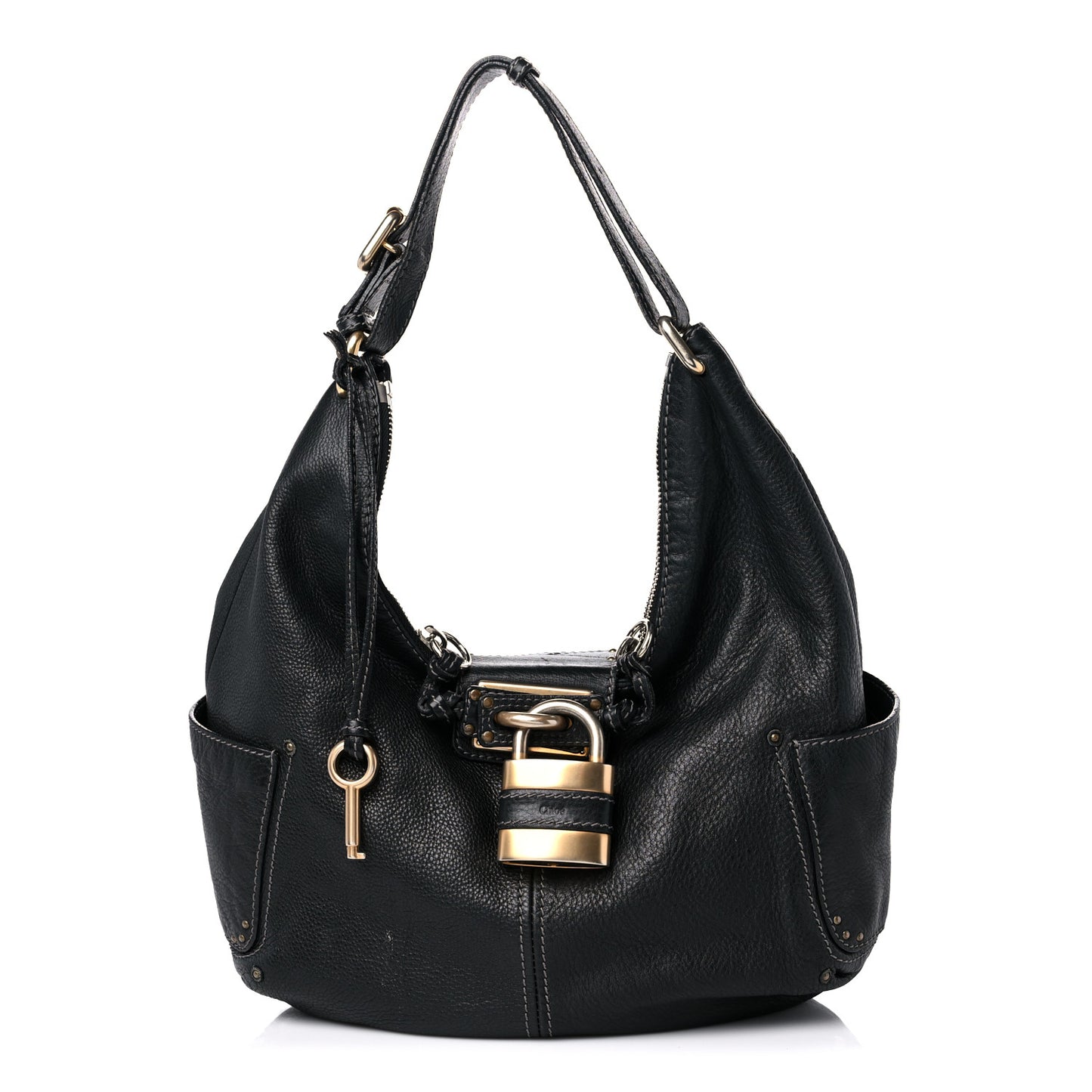 Calfskin Paddington Hobo Black