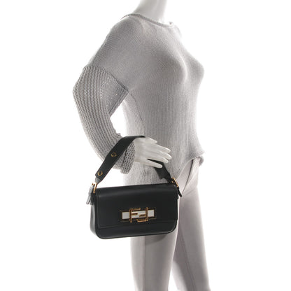 Fendi Vitello Dolce Bi-Color 3Baguette Shoulder Bag Black White 2 of 9