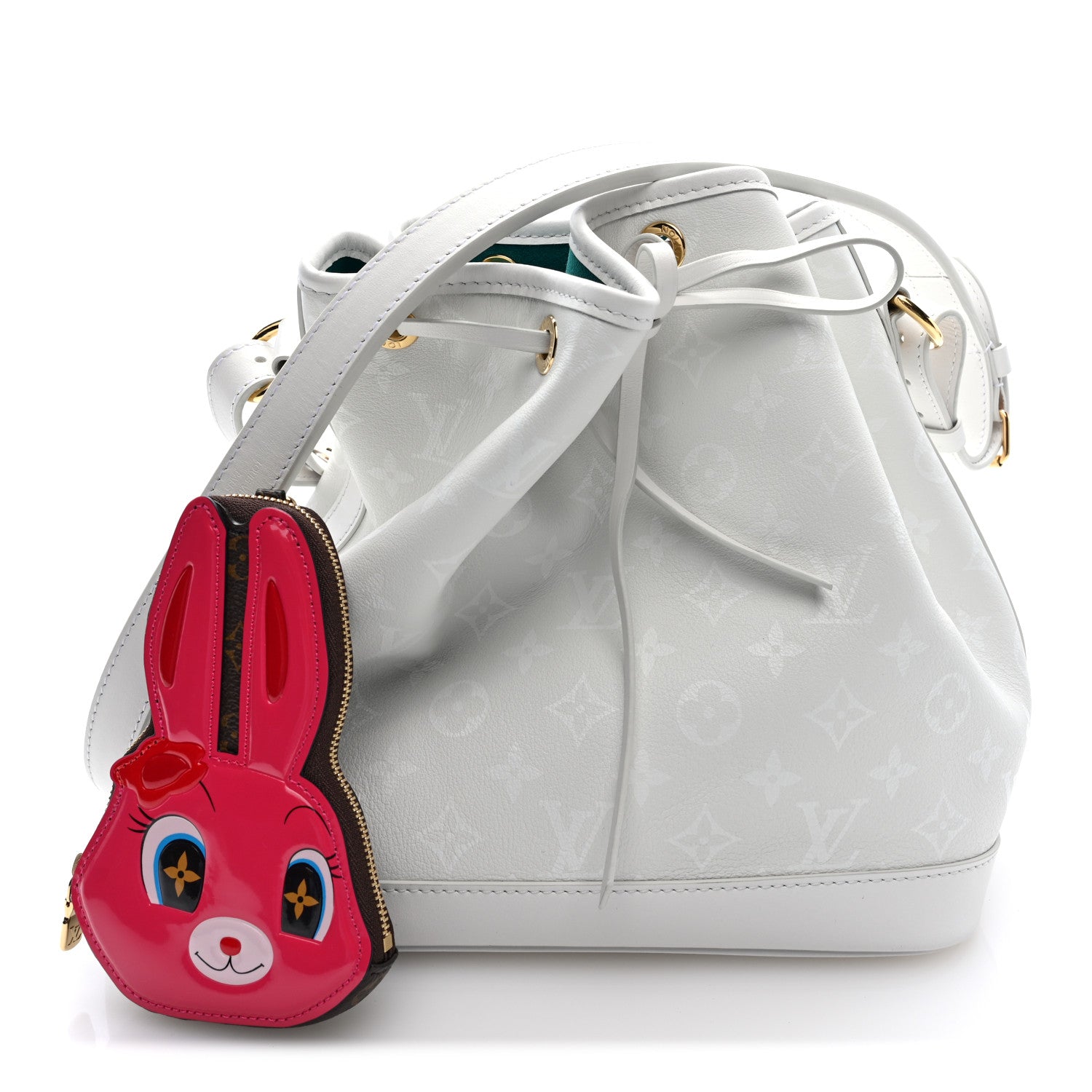 Louis Vuitton X SUN YITIAN Calfskin Monogram Petit Noe White 3 of 10