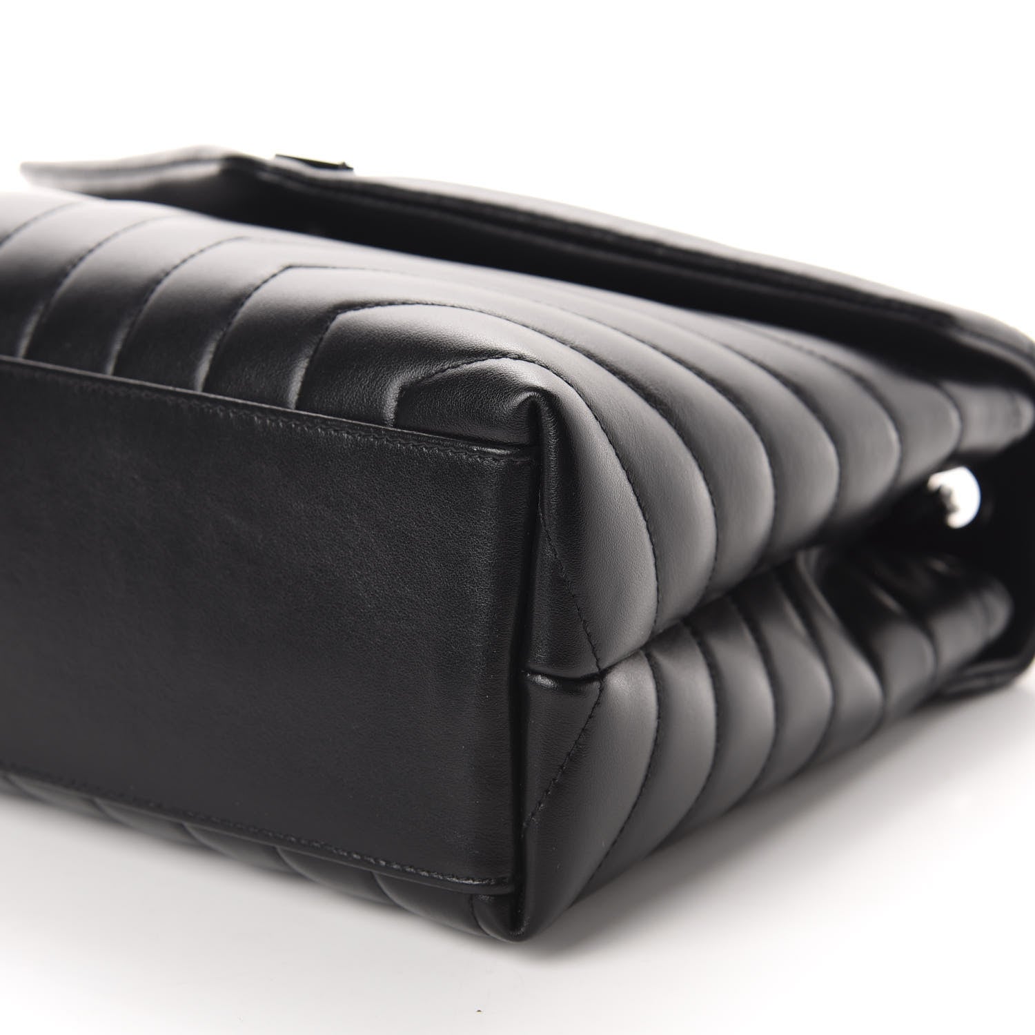 Saint Laurent Calfskin Y Quilted Monogram Medium Loulou Chain Satchel Black 7 of 11