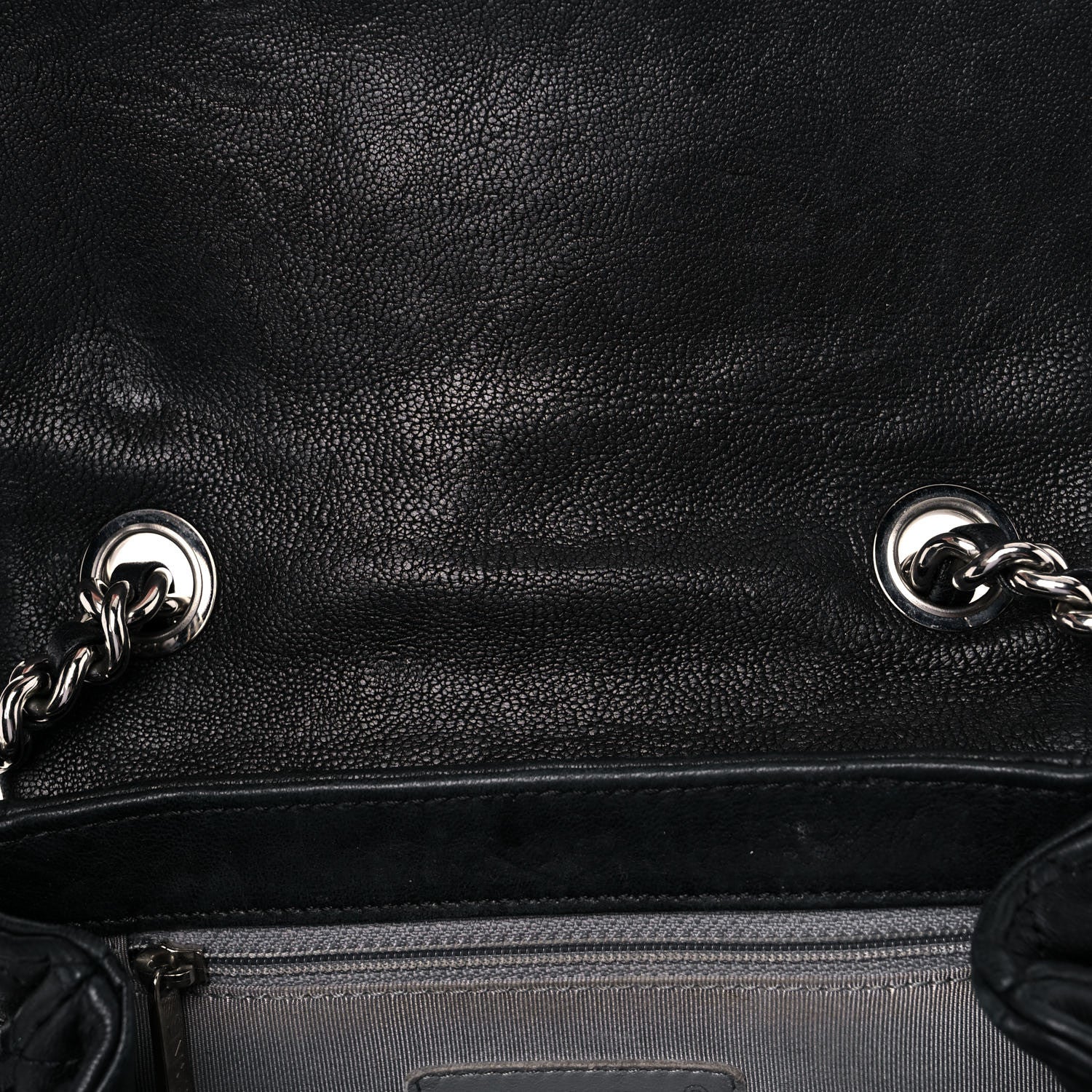 Chanel Washed Lambskin Quilted Medium Chain Around Messenger Black 12 of 14