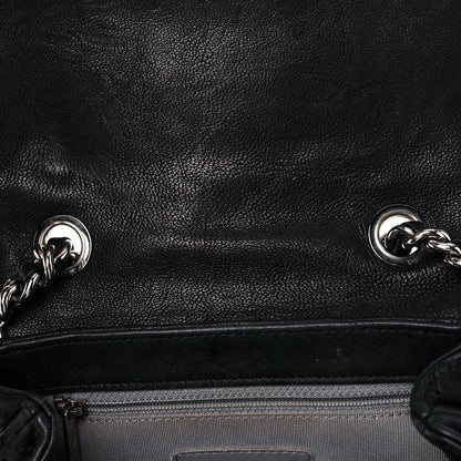 Chanel Washed Lambskin Quilted Medium Chain Around Messenger Black 12 of 14