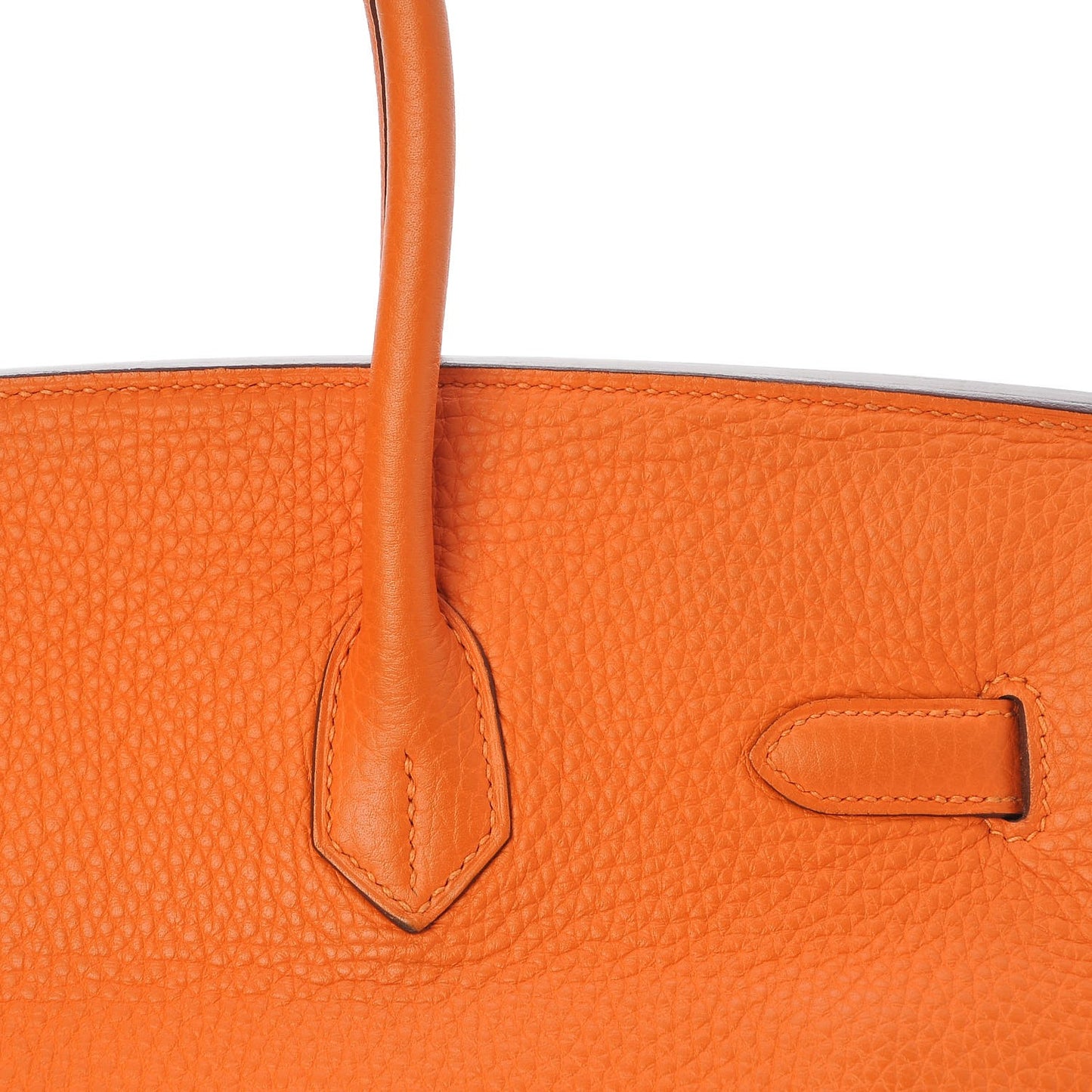 Taurillon Clemence Birkin 35 Orange
