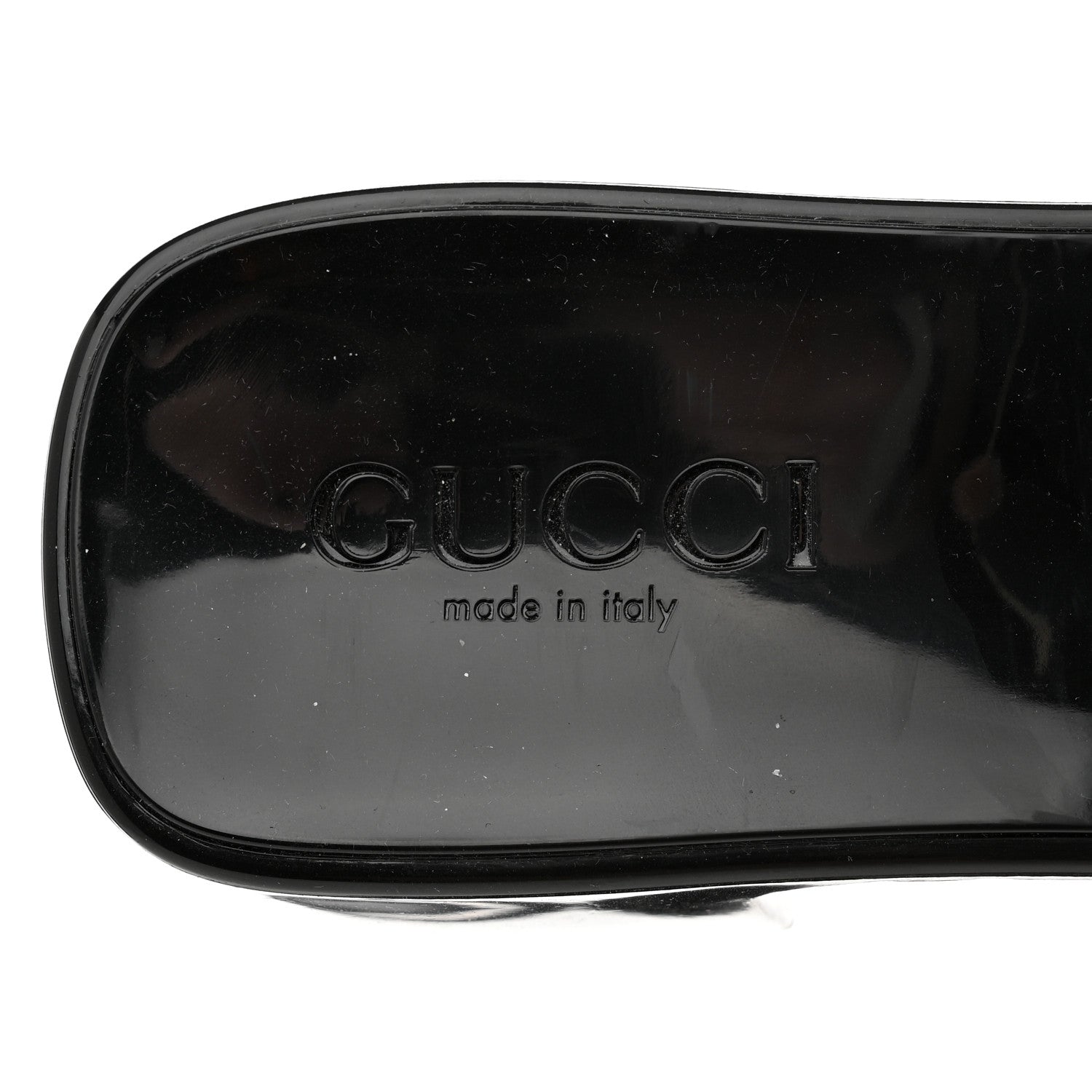 Gucci Rubber Gucci Logo Womens Platform 20/60mm Slide Sandals 37 Black 7 of 9