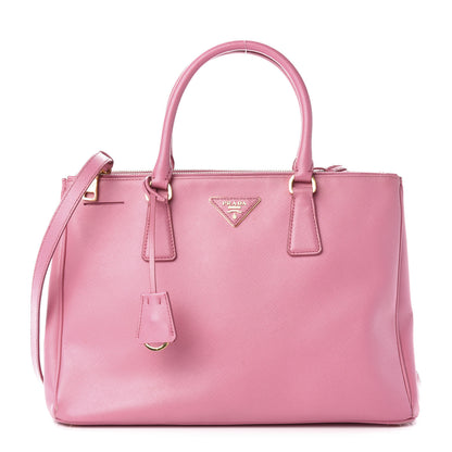 Prada Saffiano Medium Double Zip Galleria Tote Begonia 1 of 16
